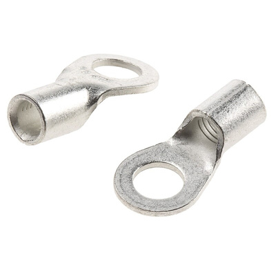 TE Connectivity, SOLISTRAND Uninsulated Crimp Ring Terminal, M6 Stud Size, 6.6mm² to 10.5mm² Wire Size