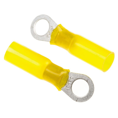 TE Connectivity DuraSeal Series Insulated Tin Plated Crimp Ring Terminal, M6 Stud Size, 3mm² to 6mm², 12AWG