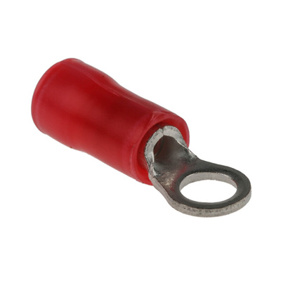 TE Connectivity, PLASTI-GRIP Insulated Crimp Ring Terminal, M3.5 Stud Size, 0.26mm² to 1.65mm² Wire Size, Red