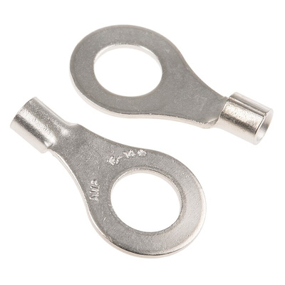 TE Connectivity, STRATO-THERM Uninsulated Ring Terminal, M6 Stud Size, 1mm² to 2.6mm² Wire Size