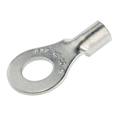TE Connectivity, STRATO-THERM Uninsulated Ring Terminal, M6 Stud Size, 2.6mm² to 6.6mm² Wire Size
