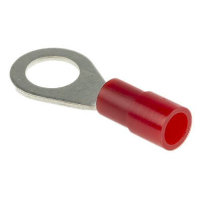 RS PRO Insulated Ring Terminal, 6.5mm Stud Size, 0.5mm² to 1.5mm² Wire Size, Red