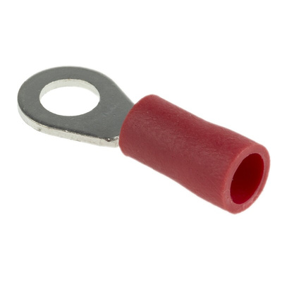 RS PRO Insulated Ring Terminal, 4.3mm Stud Size, 0.5mm² to 1.5mm² Wire Size, Red