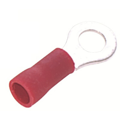 RS PRO Insulated Ring Terminal, 4.3mm Stud Size, 0.5mm² to 1.5mm² Wire Size, Red