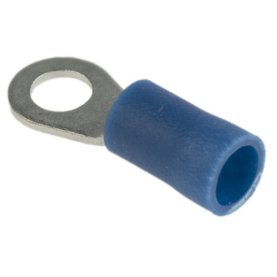RS PRO Insulated Ring Terminal, 4.3mm Stud Size, 1.5mm² to 2.5mm² Wire Size, Blue