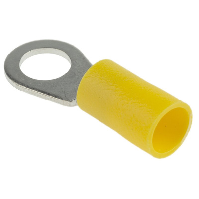 RS PRO Insulated Ring Terminal, 6.5mm Stud Size, 2.5mm² to 6mm² Wire Size, Yellow