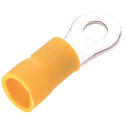 RS PRO Insulated Ring Terminal, 6.5mm Stud Size, 2.5mm² to 6mm² Wire Size, Yellow