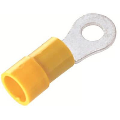 RS PRO Insulated Ring Terminal, 6.5mm Stud Size, 2.5mm² to 6mm² Wire Size, Yellow