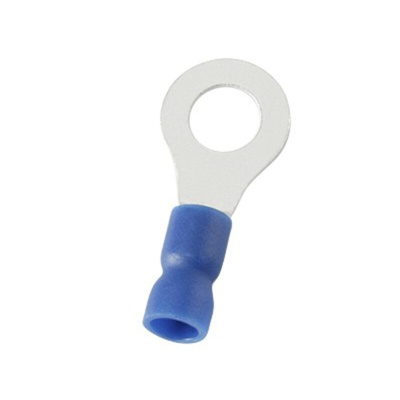 RS PRO Insulated Ring Terminal, 5.3mm Stud Size, 1.5mm² to 2.5mm² Wire Size, Blue