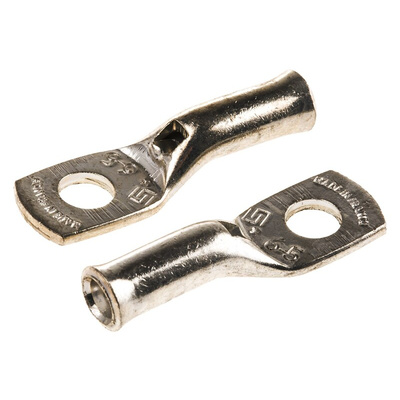 TE Connectivity, XCT Uninsulated Ring Terminal, 5mm Stud Size, 6mm² to 6mm² Wire Size