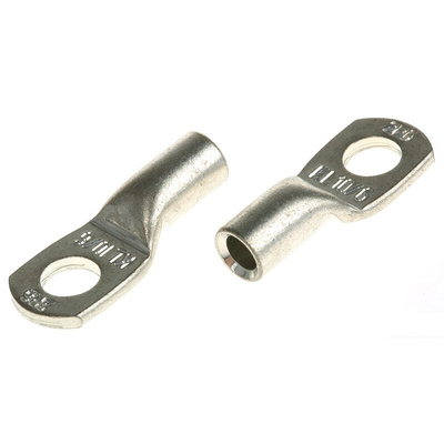 Klauke Uninsulated Ring Terminal, M6 Stud Size, 10mm² to 10mm² Wire Size