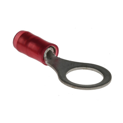 TE Connectivity, PIDG Insulated Ring Terminal, M8 Stud Size, 0.26mm² to 1.65mm² Wire Size, Red