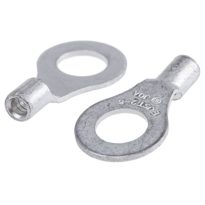 JST Uninsulated Ring Terminal, 6mm Stud Size, 1mm² to 2.6mm² Wire Size