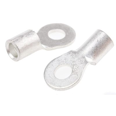 JST Uninsulated Ring Terminal, 5mm Stud Size, 6.6mm² to 10.5mm² Wire Size