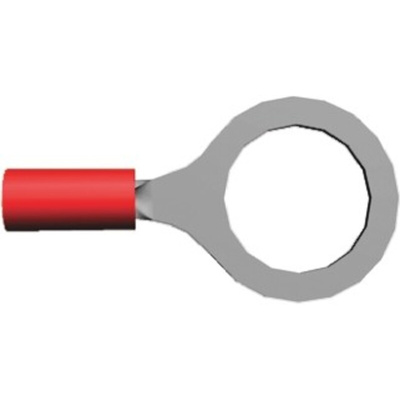 TE Connectivity, PIDG Insulated Ring Terminal, M12 Stud Size, 0.26mm² to 1.65mm² Wire Size, Red