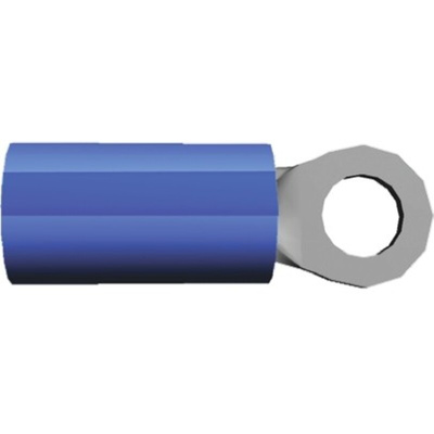 TE Connectivity, PIDG Insulated Ring Terminal, M3.5 Stud Size, 1mm² to 2.6mm² Wire Size, Blue