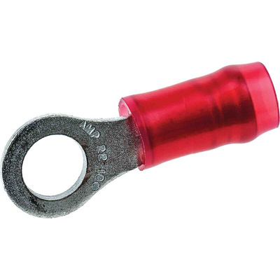 TE Connectivity, PIDG Insulated Ring Terminal, M2.5 Stud Size, 0.26mm² to 1.65mm² Wire Size, Red