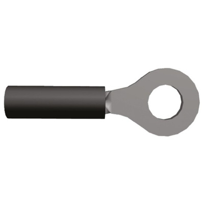 TE Connectivity, PIDG Insulated Ring Terminal, M3.5 Stud Size, 0.26mm² to 0.4mm² Wire Size, Black