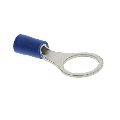 JST, FV Insulated Ring Terminal, 10mm Stud Size, 1mm² to 2.6mm² Wire Size, Blue