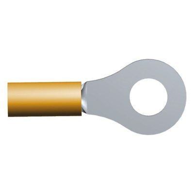 TE Connectivity, DG STRATO-THERM Insulated Ring Terminal, M5 Stud Size, 0.26mm² to 1.65mm² Wire Size, Orange