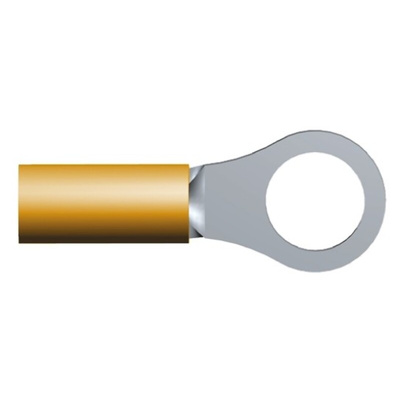 TE Connectivity, DG STRATO-THERM Uninsulated Ring Terminal, M3.5 Stud Size, 0.26mm² to 1.65mm² Wire Size, Orange