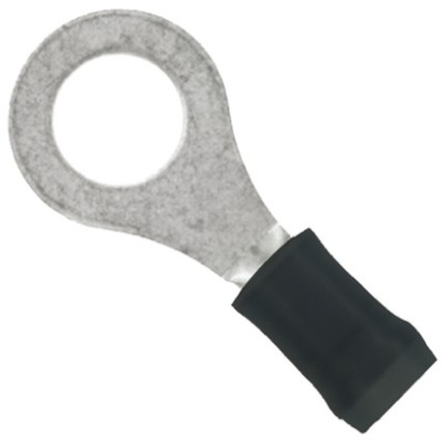 TE Connectivity, PIDG Insulated Ring Terminal, M2.5 Stud Size, 0.26mm² to 0.4mm² Wire Size, Black