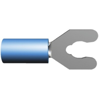 TE Connectivity, PIDG Insulated Ring Terminal, M4 Stud Size, 1mm² to 2.6mm² Wire Size, Blue