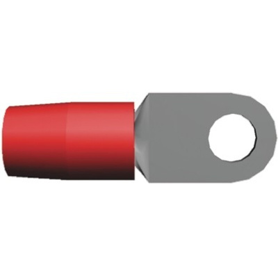 TE Connectivity, TERMINYL Insulated Ring Terminal, M10 Stud Size, 26.7mm² to 42.4mm² Wire Size, Red