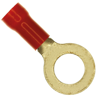 TE Connectivity, PLASTI-GRIP Insulated Ring Terminal, M12 (1/2) Stud Size, 6.6mm² to 10.5mm² Wire Size, Red