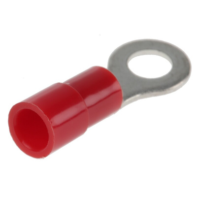 Phoenix Contact, C-RCI 1.5/M4 Insulated Ring Terminal, M4 Stud Size, 0.5mm² to 1.5mm² Wire Size, Red