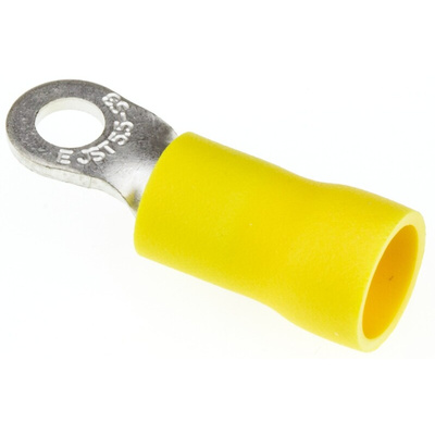 JST, R Insulated Ring Terminal, 3.5mm Stud Size, 2.6mm² to 6.6mm² Wire Size, Yellow