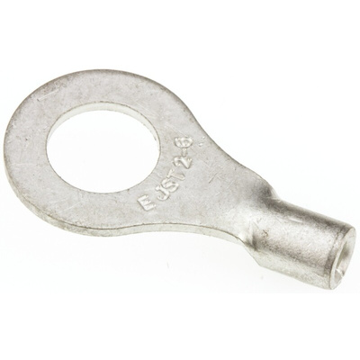 JST, R Uninsulated Ring Terminal, 6mm Stud Size, 1mm² to 2.6mm² Wire Size