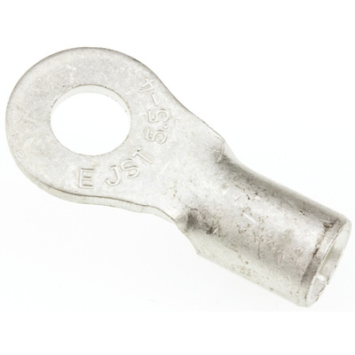 JST, R Uninsulated Ring Terminal, 4mm Stud Size, 2.6mm² to 6.6mm² Wire Size