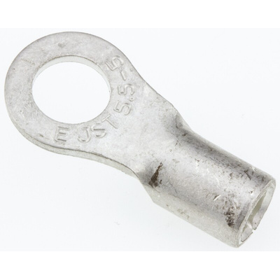 JST, R Uninsulated Ring Terminal, 5mm Stud Size, 2.6mm² to 6.6mm² Wire Size