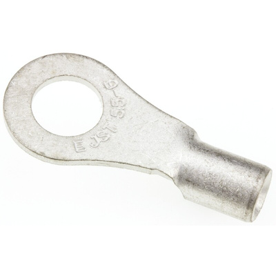 JST, R Uninsulated Ring Terminal, 6mm Stud Size, 2.6mm² to 6.6mm² Wire Size