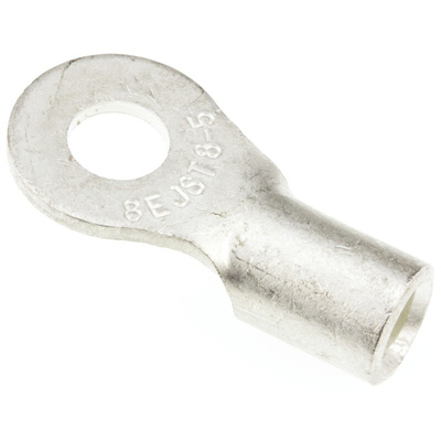 JST, R Uninsulated Ring Terminal, 5mm Stud Size, 6.6mm² to 10.5mm² Wire Size