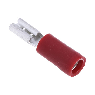 RS PRO Red Insulated Female Spade Connector, Receptacle, 2.8 x 0.8mm Tab Size, 0.5mm² to 1.5mm²