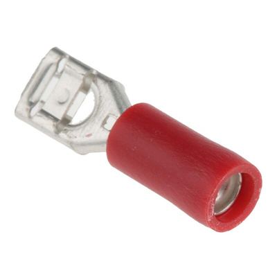 RS PRO Red Insulated Female Spade Connector, Receptacle, 4.8 x 0.8mm Tab Size, 0.5mm² to 1.5mm²