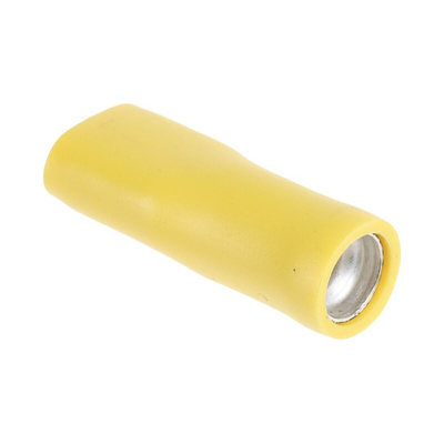 RS PRO Yellow Insulated Female Spade Connector, Receptacle, 6.3 x 0.8mm Tab Size, 2.5mm² to 6mm²