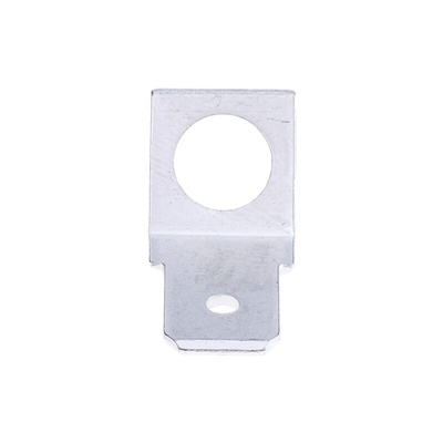 RS PRO Silver Uninsulated Male Spade Connector, PCB Tab, 0.8 x 6.4mm Tab Size