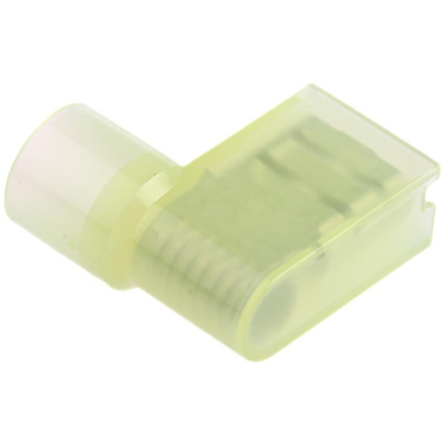 RS PRO Yellow Insulated Female Spade Connector, Flag Terminal, 6.35 x 0.8mm Tab Size, 4mm² to 6mm²