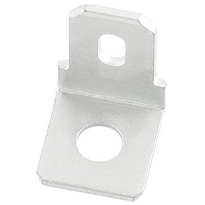 RS PRO Uninsulated Male Spade Connector, PCB Tab, 6.35 x 0.8mm Tab Size