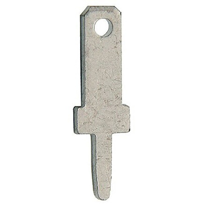 RS PRO Uninsulated Male Spade Connector, PCB Tab, 2.8 x 0.8mm Tab Size