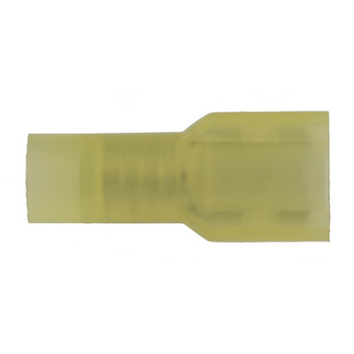 RS PRO Yellow Insulated Female Spade Connector, Receptacle, 0.8 x 6.35mm Tab Size, 4mm² to 6mm²