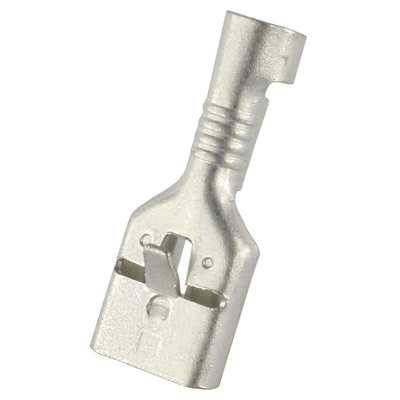 RS PRO Uninsulated Female Spade Connector, Receptacle, 0.8 x 6.35mm Tab Size