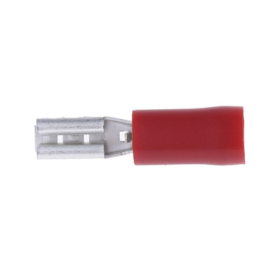 RS PRO Red Insulated Female Spade Connector, Receptacle, 2.8 x 0.5mm Tab Size, 0.5mm² to 1.5mm²