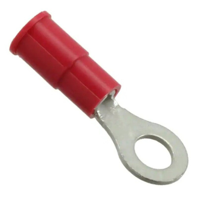 Molex, 19054 Insulated Crimp Ring Terminal, 8 (M4) Stud Size, Red