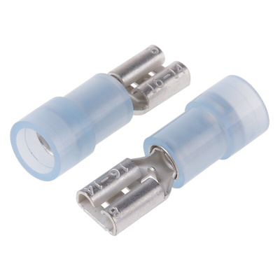 RS PRO Blue Insulated Female Spade Connector, Receptacle, 4.75 x 0.8mm Tab Size, 1.5mm² to 2.5mm²