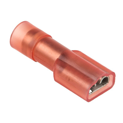 RS PRO Red Insulated Female Spade Connector, Receptacle, 4.75 x 0.5mm Tab Size, 0.5mm² to 1.5mm²