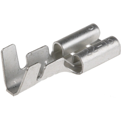 RS PRO Uninsulated Female Spade Connector, Receptacle, 4.8 x 0.5mm Tab Size, 0.5mm² to 1.25mm²